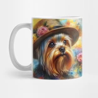 Cute Yorkshire Terrier Splash Art Mug